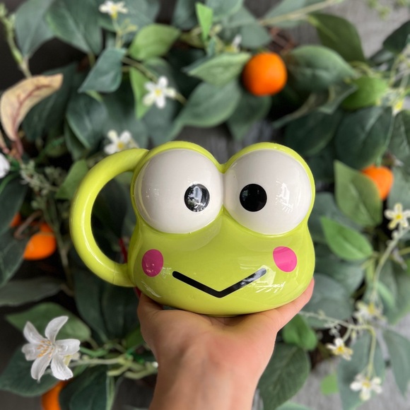 Sanrio Keroppi Green Frog Mug HTF rare OOAK - Picture 5 of 6